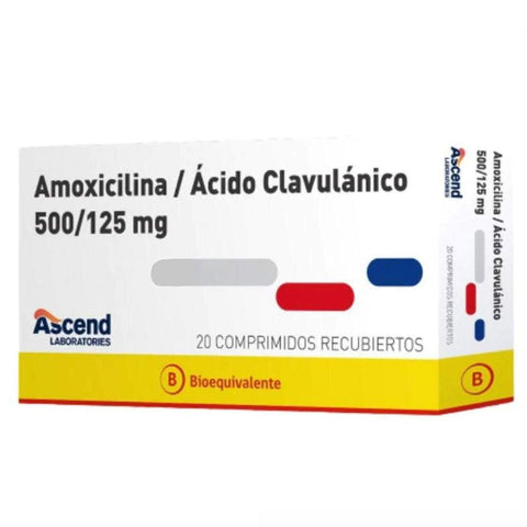 Amoxicilina/Ácido Clavulánico Comprimidos recubiertos 500mg/125mg - La Droguería