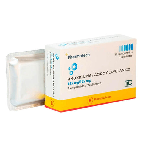 Amoxicilina/Ácido Clavulánico Comprimidos recubiertos 875mg/125mg - La Droguería