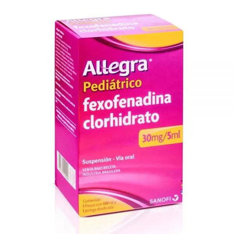 Allegra pediátrico fexofenadina Clor.30 mg/5ml 150Ml DESCUENTO - La Droguería