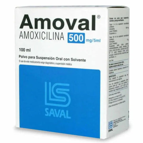 Amoval 500mg/5ml x 100ml - La Droguería