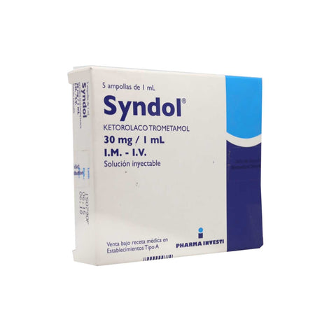 Syndol Inyectable 30mg/1ml - La Droguería